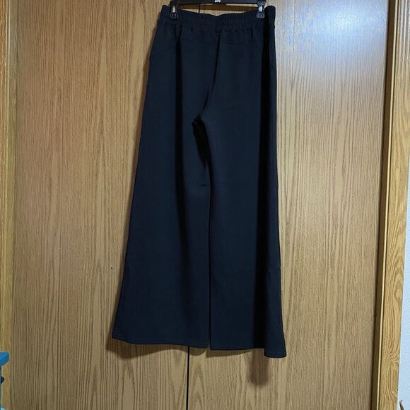 NWT Spanx Air Essentials Wide Leg Pants Women’s Large Black - Picture 2 of 6